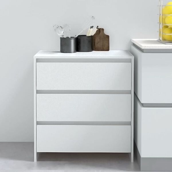 Dressoir 70x41x75 cm Bewerkt Hout Wit - 54% Korting