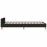 vidaXL Bedframe zonder matras 100x200 cm stof zwart