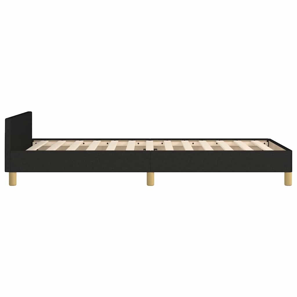 vidaXL Bedframe zonder matras 100x200 cm stof zwart