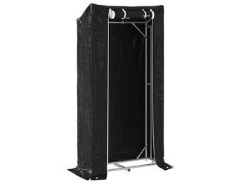 vidaXL Haardhoutrek met regenhoes 100x40x200 cm gegalvaniseerd staal