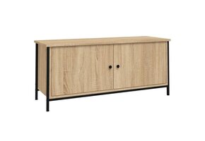 TV-meubel bewerkt hout sonoma eikenkleurig - 102x35x45 cm - 34% Korting
