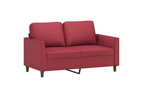 VidaXL Tweezitsbank 120 cm Kunstleer Wijnrood - 35% Korting!