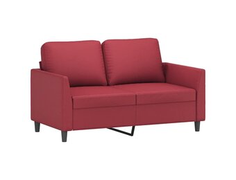 vidaXL Tweezitsbank 120 cm kunstleer wijnrood