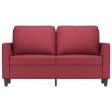 vidaXL Tweezitsbank 120 cm kunstleer wijnrood