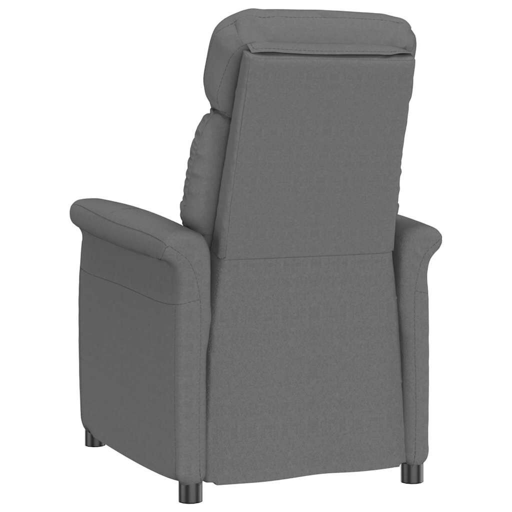 vidaXL Recliner Stoel Donkergrijs Donkergrijs 70.5 x 96.5 x 95 cm Stof
