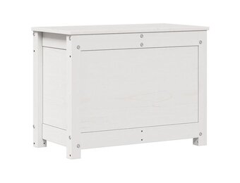 vidaXL Opbergbox wit 60x32x45,5 cm massief grenenhout