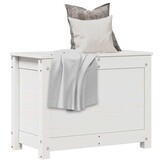 vidaXL Opbergbox wit 60x32x45,5 cm massief grenenhout
