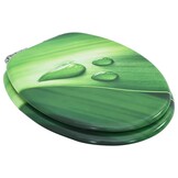 vidaXL Toiletbril met soft-close deksel waterdruppel MDF groen