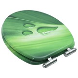 vidaXL Toiletbril met soft-close deksel waterdruppel MDF groen