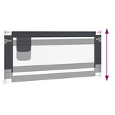 vidaXL Bedhekje peuter 200x25 cm stof donkergrijs