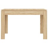 vidaXL Eettafel 120x60x76 cm bewerkt hout sonoma eikenkleurig