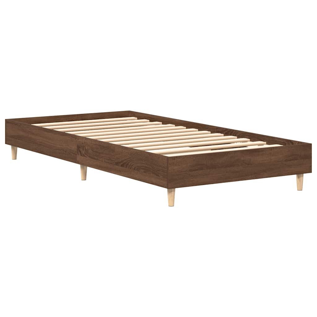 vidaXL Bedframe zonder matras 90x200 cm spaanplaat bruin eiken