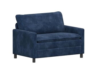vidaXL Bank Marineblauw 126 x 81 x 87,5 cm Polyester