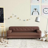 vidaXL Kinderbank 90x53x30 cm kunstleer bruin