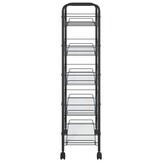 VidaXL Keukentrolley Zwart - 5 Lagen - 46x26x105 cm - 33% Korting