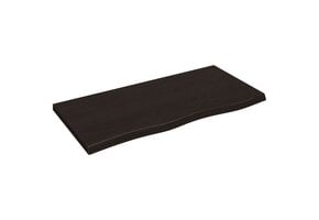 Donkerbruin Houten Wastafelblad (100x50cm) - Massief Hout met Korting