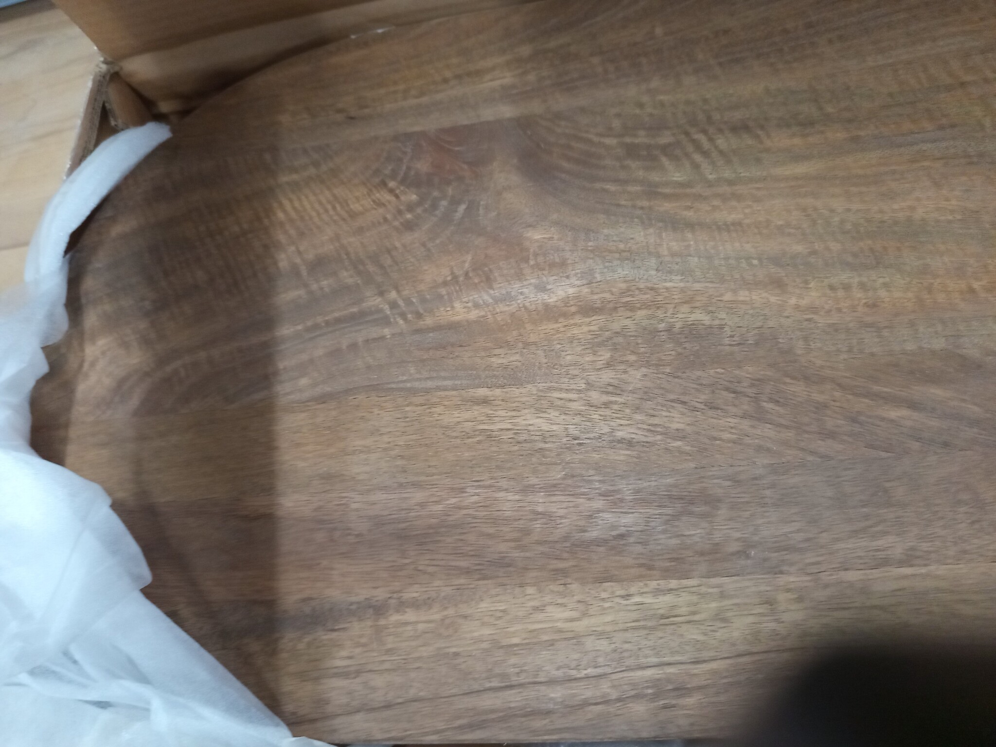 vidaXL Tafelblad ovaal 90x40x3,8 cm massief mangohout