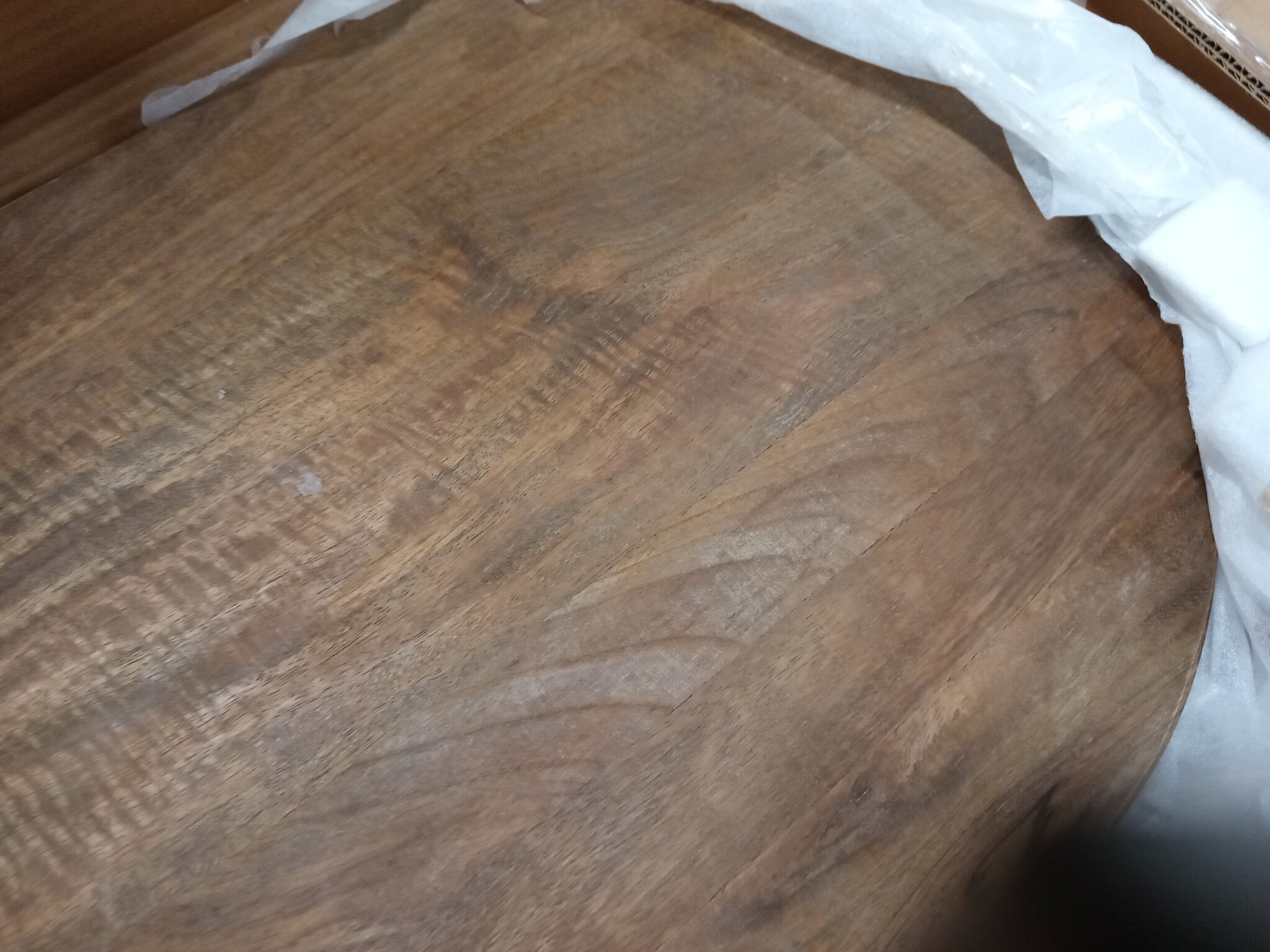 vidaXL Tafelblad ovaal 90x40x3,8 cm massief mangohout