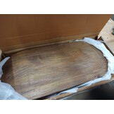 vidaXL Tafelblad ovaal 90x40x3,8 cm massief mangohout