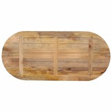 vidaXL Tafelblad ovaal 90x40x3,8 cm massief mangohout