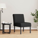 vidaXL Stoel stof zwart