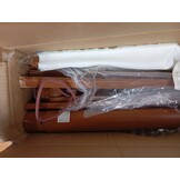vidaXL Parasol met houten paal 350 cm zandwit