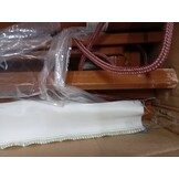 vidaXL Parasol met houten paal 350 cm zandwit