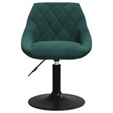 vidaXL Eetkamerstoelen draaibaar 2 st fluweel donkergroen