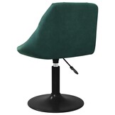 vidaXL Eetkamerstoelen draaibaar 2 st fluweel donkergroen