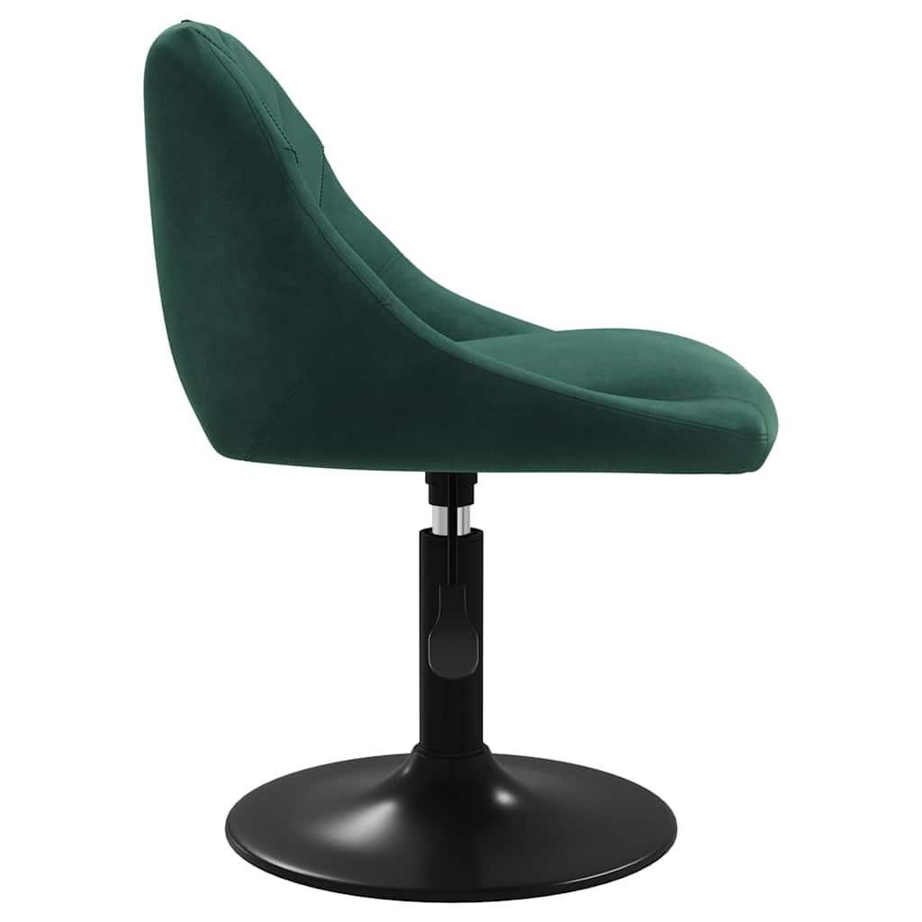 vidaXL Eetkamerstoelen draaibaar 2 st fluweel donkergroen