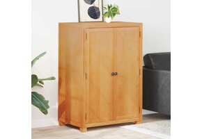 VidaXL Kledingkast Massief Eikenhout Bruin 80x50x115cm met Korting