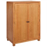 vidaXL Kledingkast met opslag Bruin 80 x 50 x 115 cm Massief Eikenhout