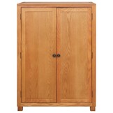 vidaXL Kledingkast met opslag Bruin 80 x 50 x 115 cm Massief Eikenhout