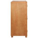 vidaXL Kledingkast met opslag Bruin 80 x 50 x 115 cm Massief Eikenhout