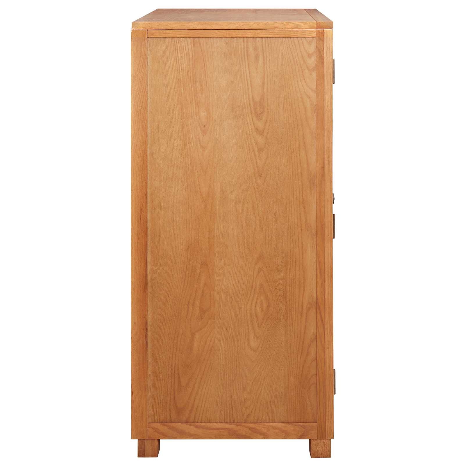 vidaXL Kledingkast met opslag Bruin 80 x 50 x 115 cm Massief Eikenhout