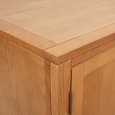 vidaXL Kledingkast met opslag Bruin 80 x 50 x 115 cm Massief Eikenhout