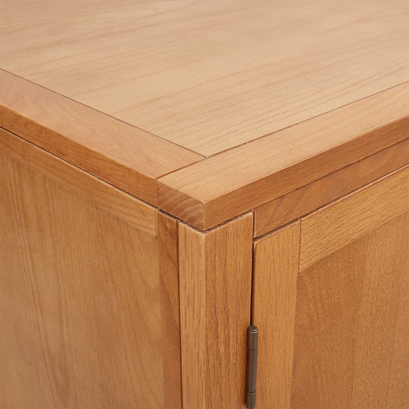 vidaXL Kledingkast met opslag Bruin 80 x 50 x 115 cm Massief Eikenhout