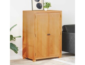 vidaXL Kledingkast met opslag Bruin 80 x 50 x 115 cm Massief Eikenhout