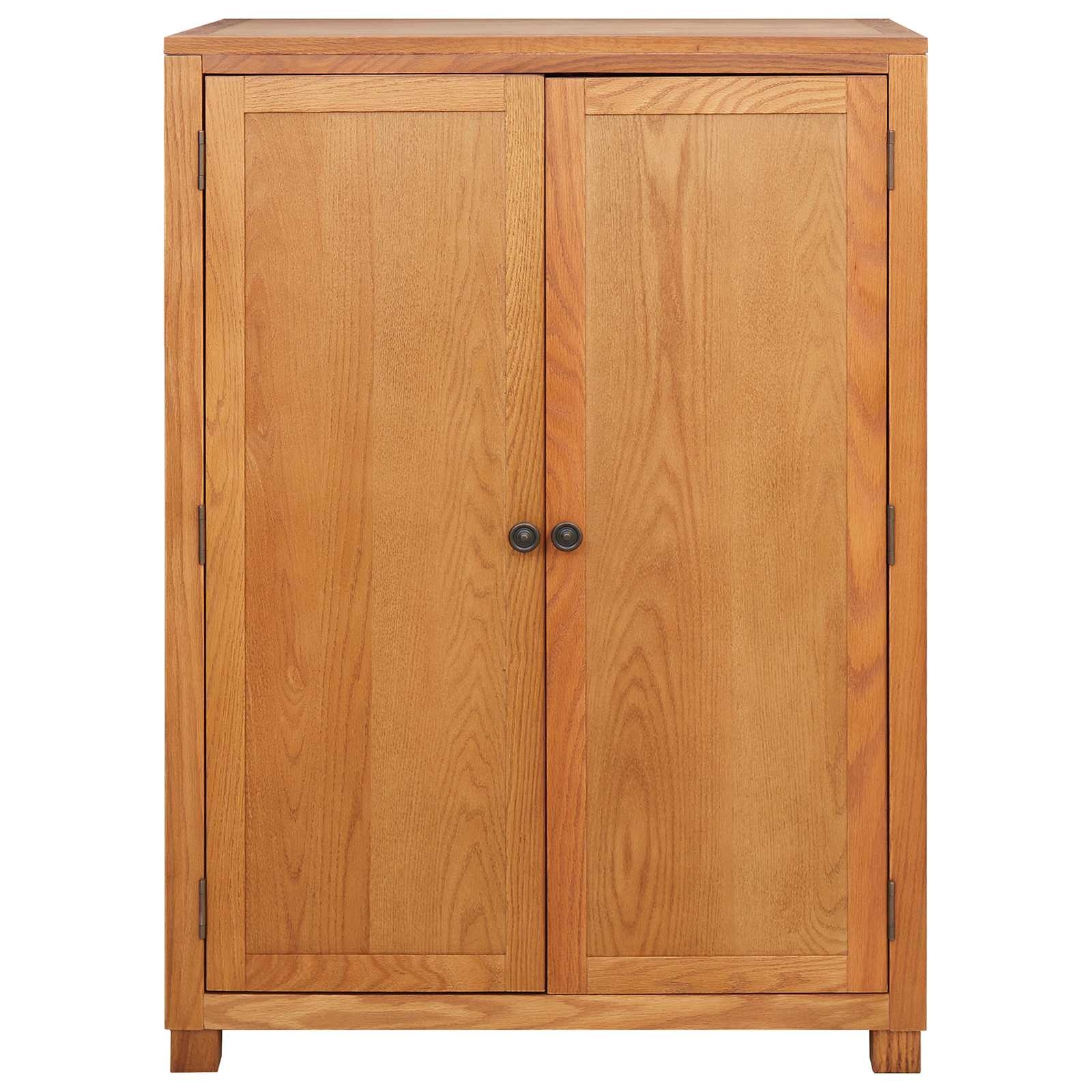 vidaXL Kledingkast met opslag Bruin 80 x 50 x 115 cm Massief Eikenhout