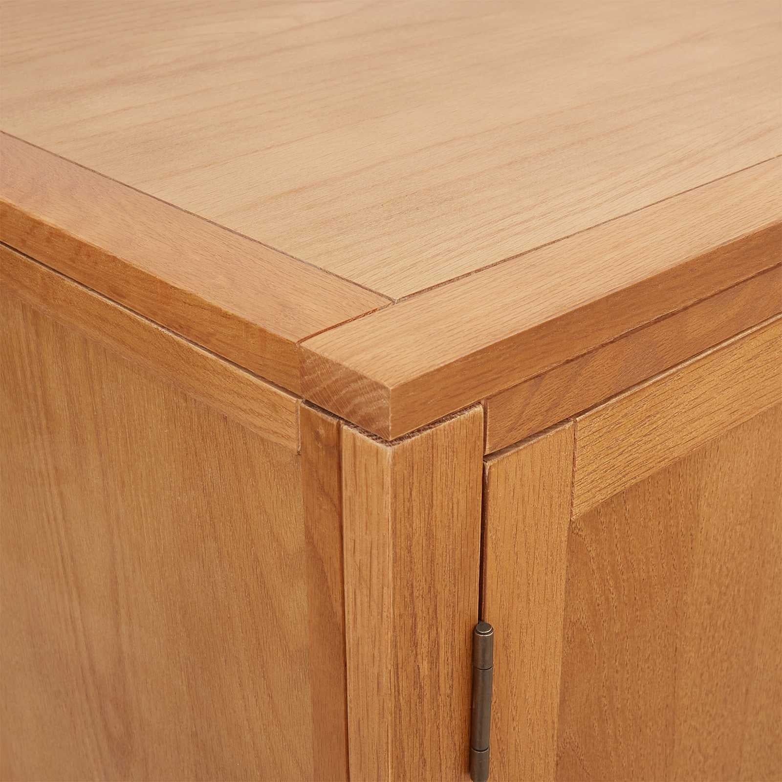 vidaXL Kledingkast met opslag Bruin 80 x 50 x 115 cm Massief Eikenhout