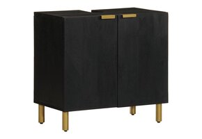 Wastafelkast Bewerkt Hout Zwart 62x33x58 cm - 34% Korting