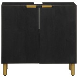 vidaXL Wastafelkast 62x33x58 cm bewerkt hout zwart