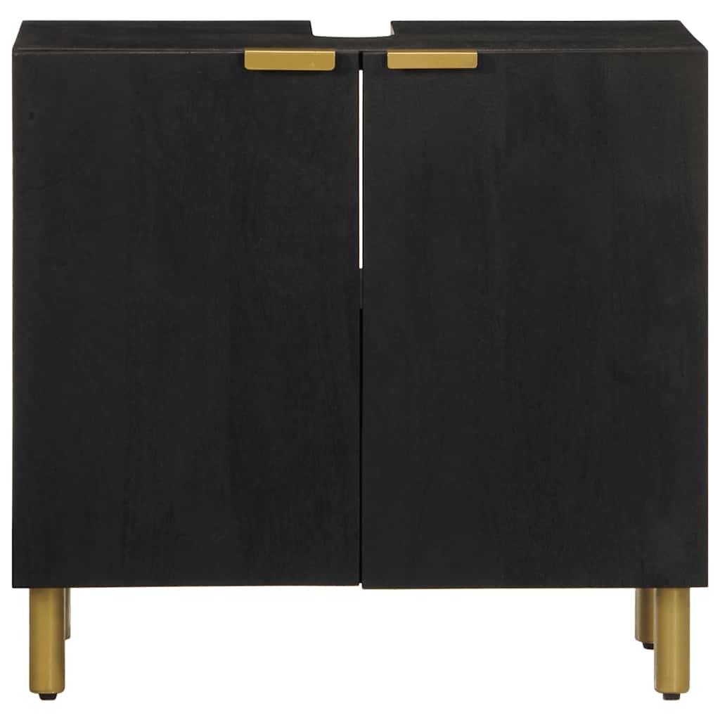 vidaXL Wastafelkast 62x33x58 cm bewerkt hout zwart