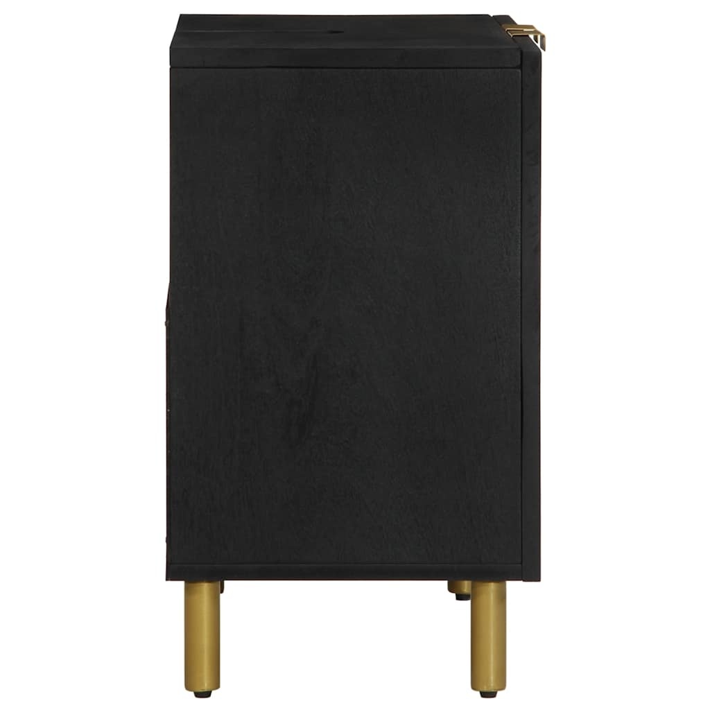 vidaXL Wastafelkast 62x33x58 cm bewerkt hout zwart