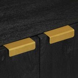 vidaXL Wastafelkast 62x33x58 cm bewerkt hout zwart