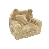 Kinderfauteuil & Slaapbankje 2-in-1 Beige Corduroy - 34% Korting!