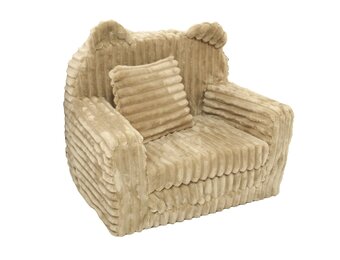 Kinderfauteuil & Slaapbankje 2-in-1 Beige Corduroy - 34% Korting!