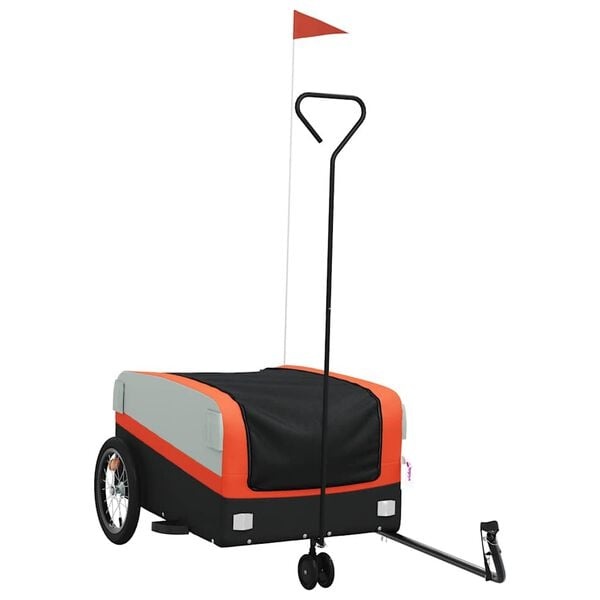 Fietskar 45 kg Zwart/Oranje - Ideaal voor Transport