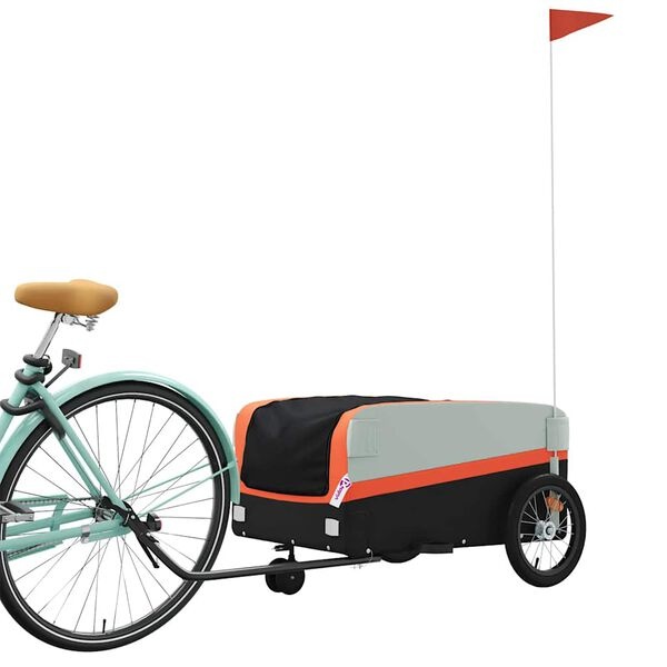 Fietskar 45 kg Zwart/Oranje - Ideaal voor Transport