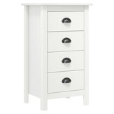 Grenen Dressoir Hill Wit - 46x35x80 cm - 34% Korting